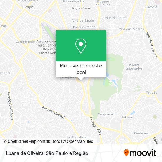 Luana de Oliveira mapa