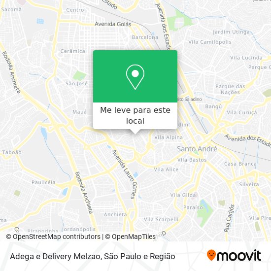 Adega e Delivery Melzao mapa