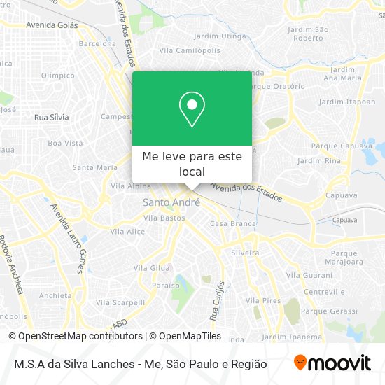 M.S.A da Silva Lanches - Me mapa