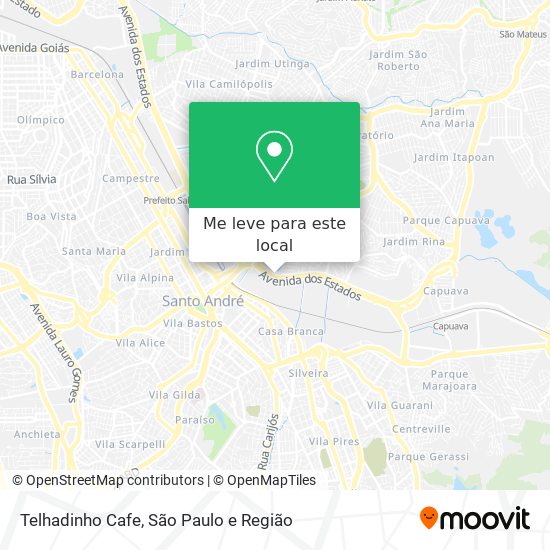 Telhadinho Cafe mapa