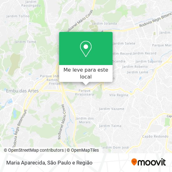 Maria Aparecida mapa
