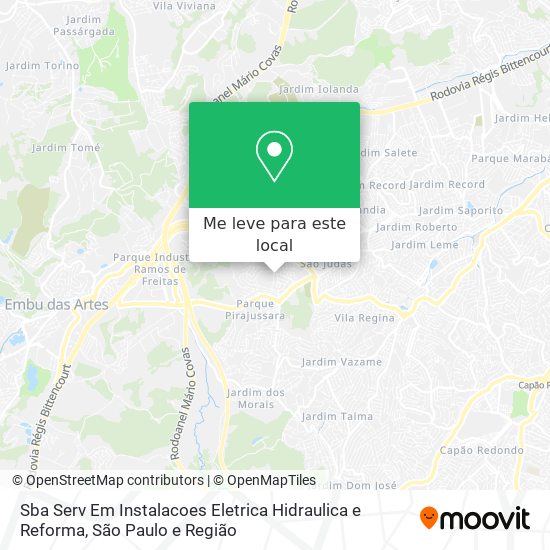 Sba Serv Em Instalacoes Eletrica Hidraulica e Reforma mapa