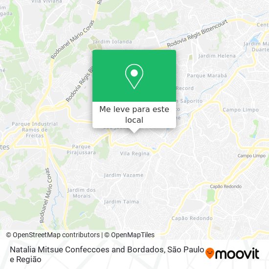 Natalia Mitsue Confeccoes and Bordados mapa