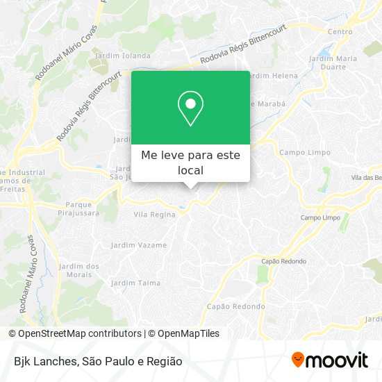 Bjk Lanches mapa