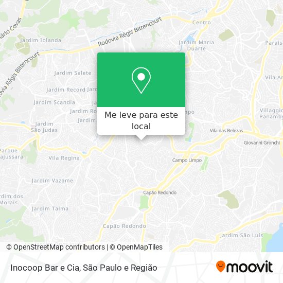 Inocoop Bar e Cia mapa