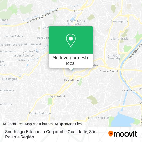 Santhiago Educacao Corporal e Qualidade mapa