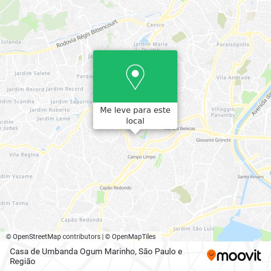 Casa de Umbanda Ogum Marinho mapa