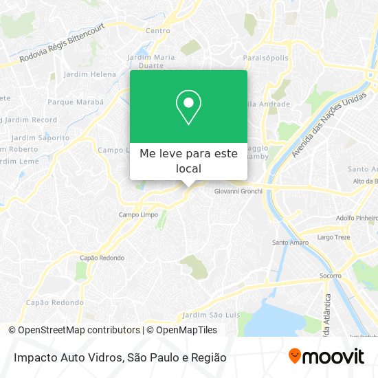 Impacto Auto Vidros mapa