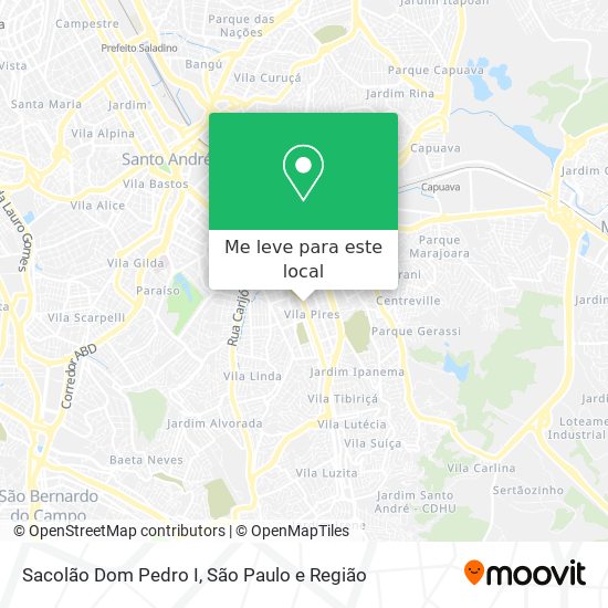 Sacolão Dom Pedro I mapa