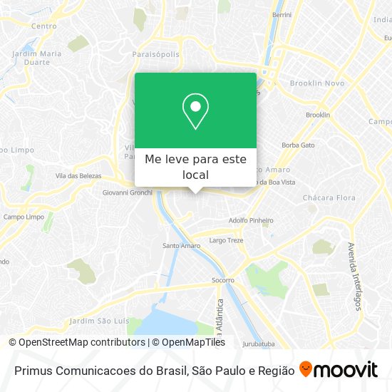 Primus Comunicacoes do Brasil mapa