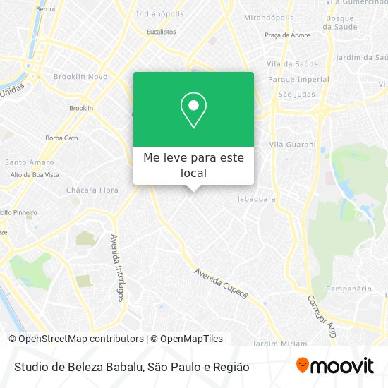 Studio de Beleza Babalu mapa