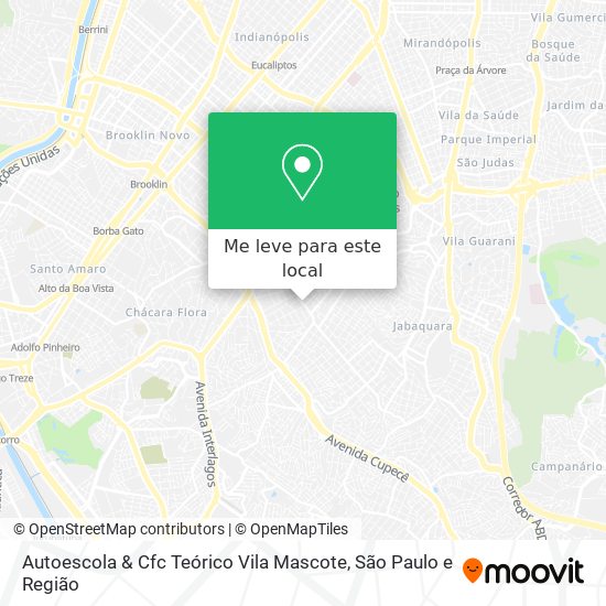 Autoescola & Cfc Teórico Vila Mascote mapa