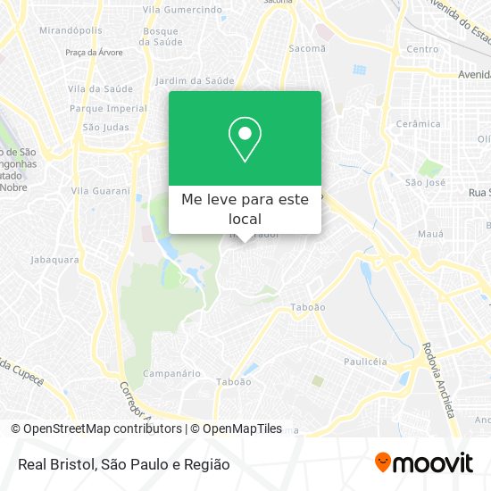 Real Bristol mapa
