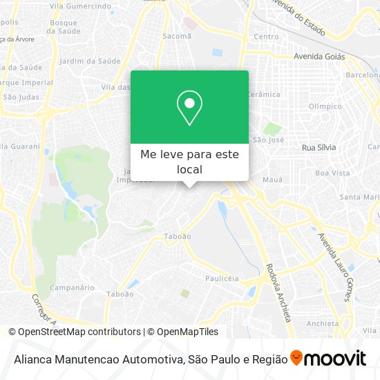 Alianca Manutencao Automotiva mapa