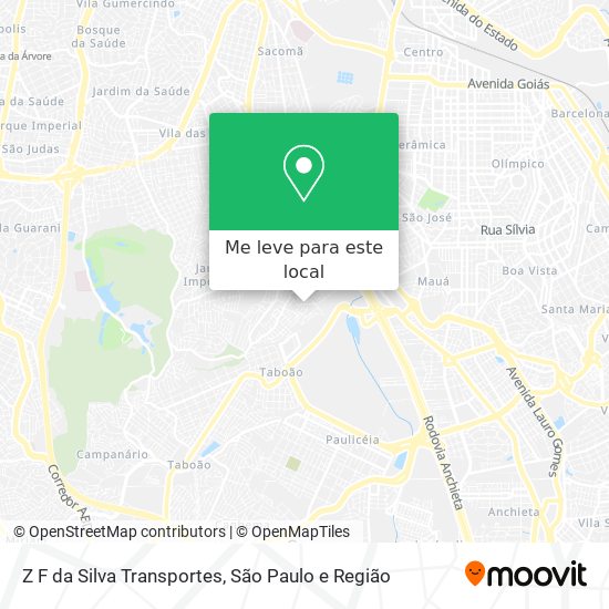 Z F da Silva Transportes mapa