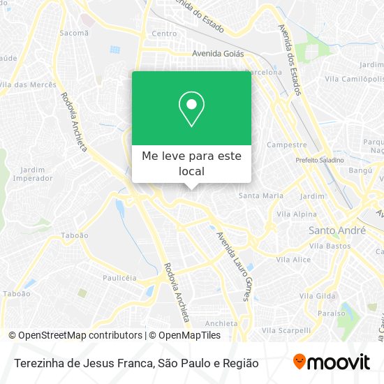 Terezinha de Jesus Franca mapa