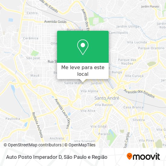 Auto Posto Imperador D mapa