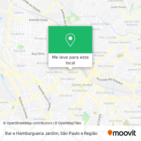 Bar e Hamburgueria Jardim mapa