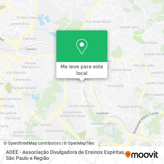 ADEE - Associação Divulgadora de Ensinos Espíritas mapa