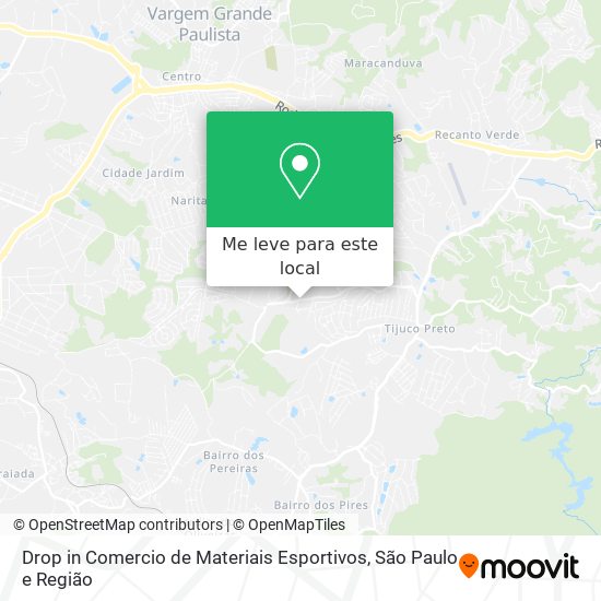 Drop in Comercio de Materiais Esportivos mapa