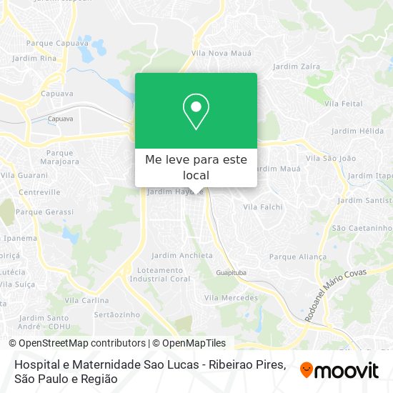 Hospital e Maternidade Sao Lucas - Ribeirao Pires mapa
