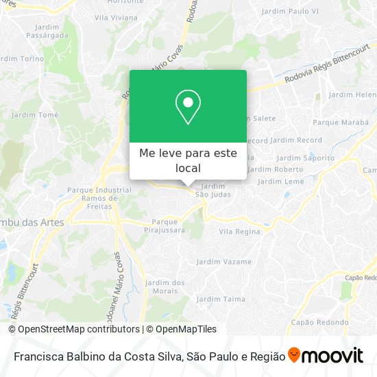 Francisca Balbino da Costa Silva mapa