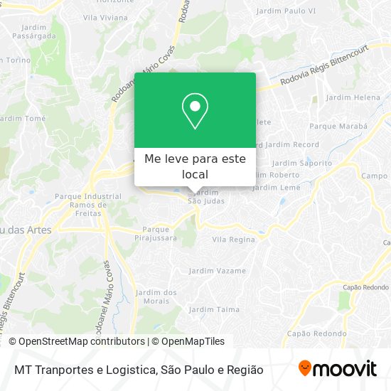 MT Tranportes e Logistica mapa