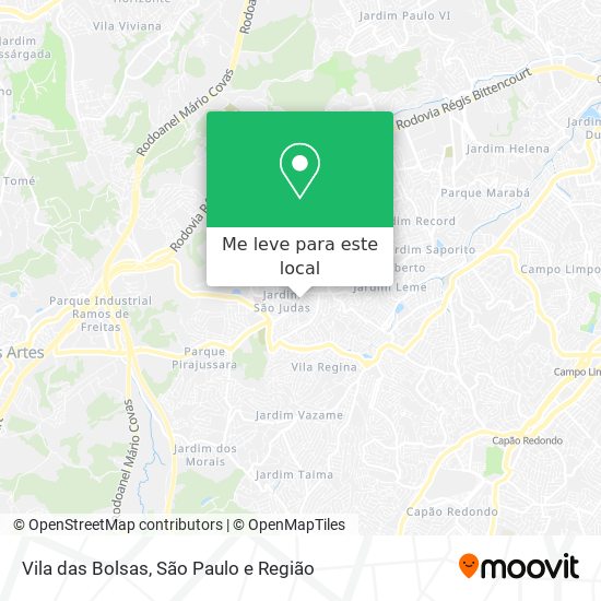 Vila das Bolsas mapa