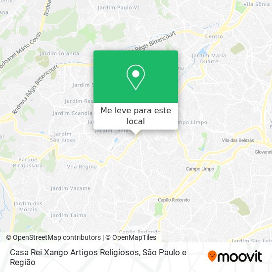 Casa Rei Xango Artigos Religiosos mapa