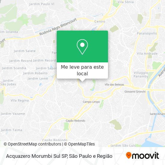 Acquazero Morumbi Sul SP mapa