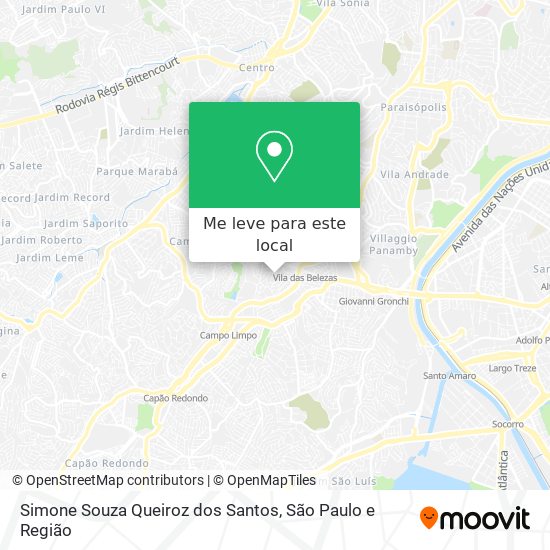 Simone Souza Queiroz dos Santos mapa