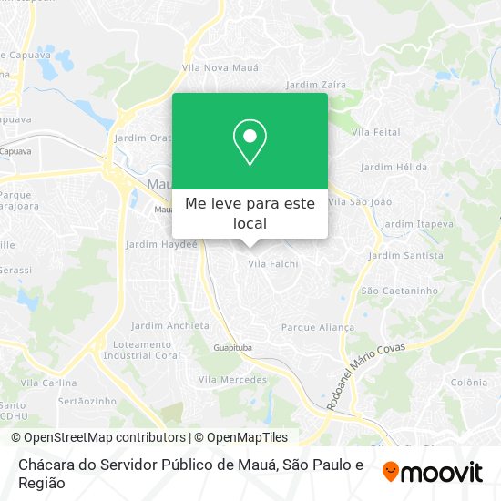 Chácara do Servidor Público de Mauá mapa