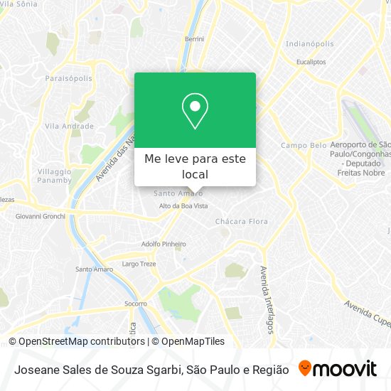 Joseane Sales de Souza Sgarbi mapa