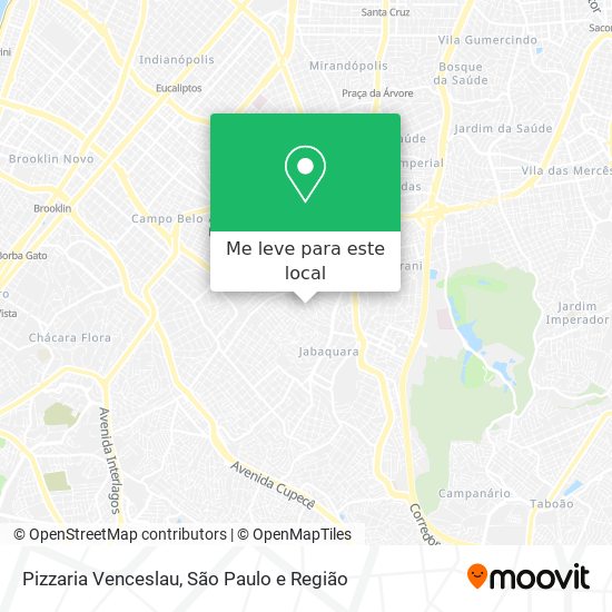 Pizzaria Venceslau mapa