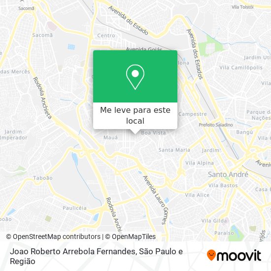 Joao Roberto Arrebola Fernandes mapa