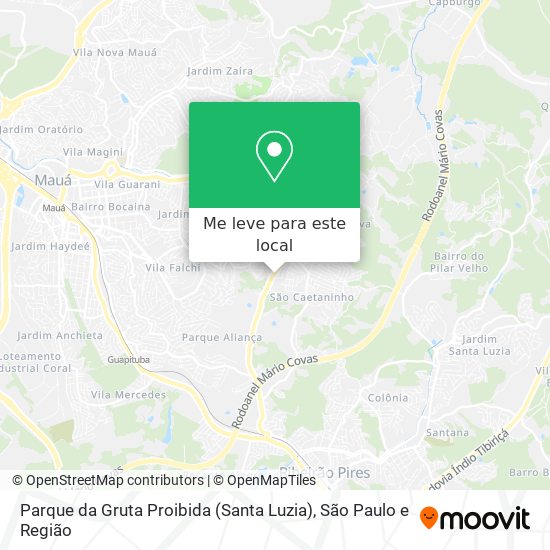 Parque da Gruta Proibida (Santa Luzia) mapa