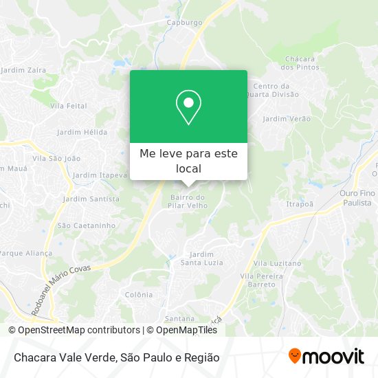 Chacara Vale Verde mapa