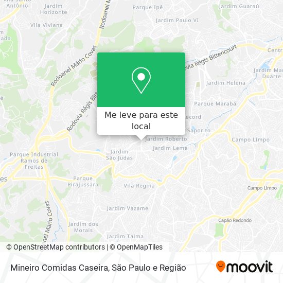 Mineiro Comidas Caseira mapa