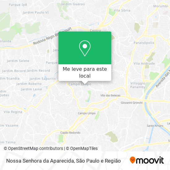 Nossa Senhora da Aparecida mapa