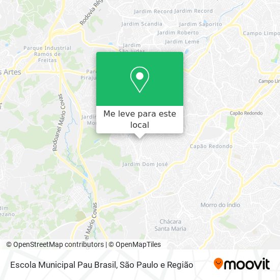 Escola Municipal Pau Brasil mapa