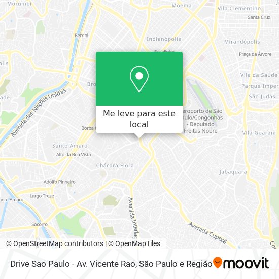 Drive Sao Paulo - Av. Vicente Rao mapa