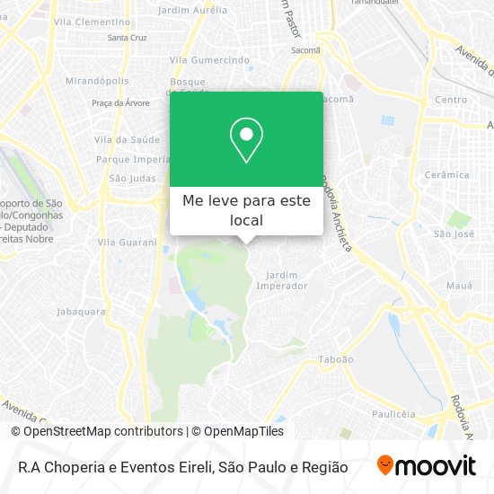 R.A Choperia e Eventos Eireli mapa