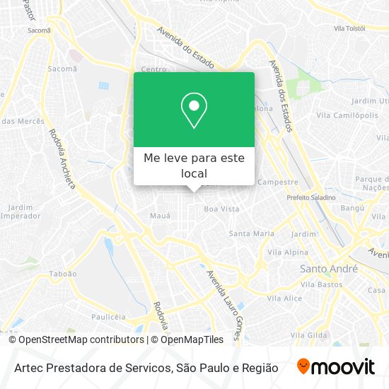 Artec Prestadora de Servicos mapa