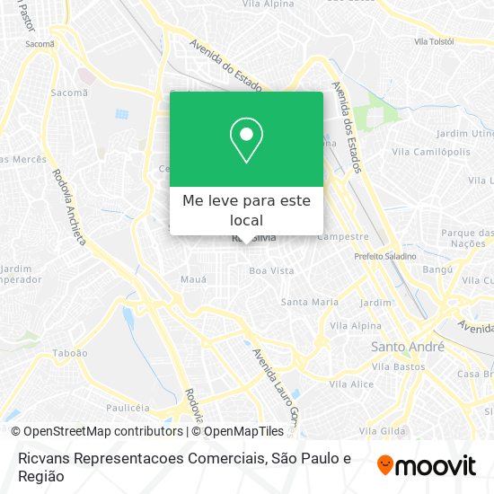 Ricvans Representacoes Comerciais mapa