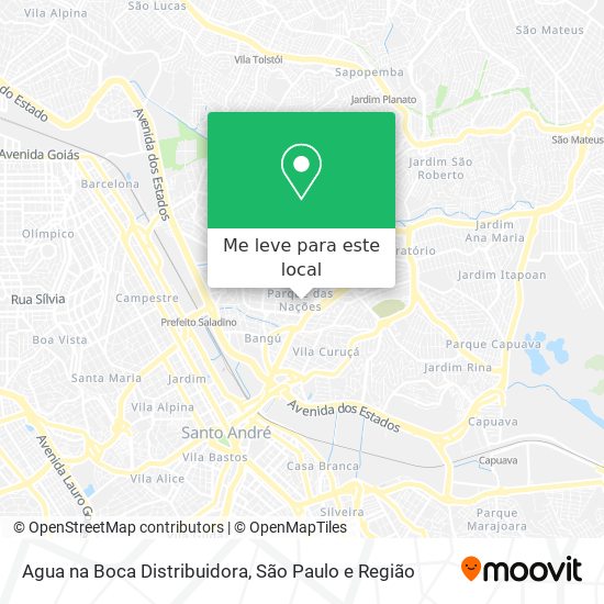 Agua na Boca Distribuidora mapa