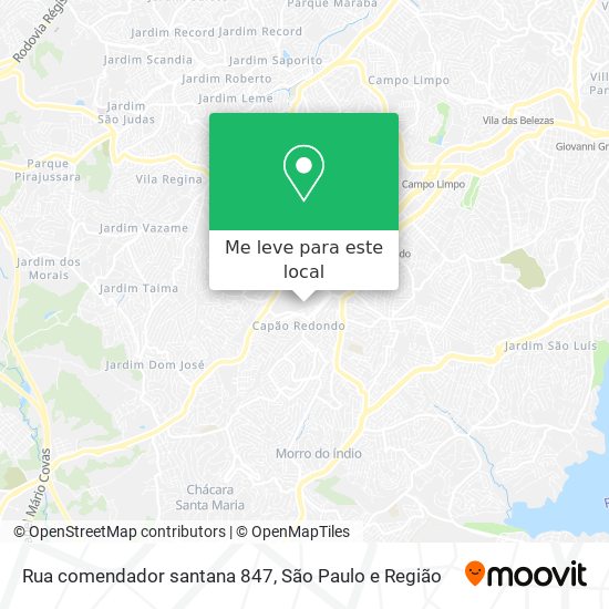 Rua comendador santana 847 mapa