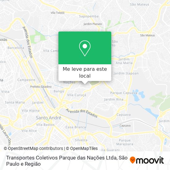 Transportes Coletivos Parque das Nações Ltda mapa