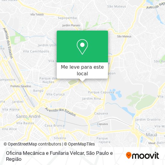 Oficina Mecânica e Funilaria Velcar mapa