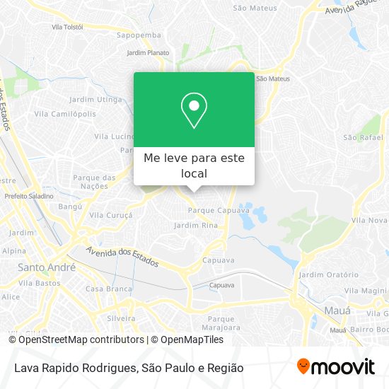 Lava Rapido Rodrigues mapa