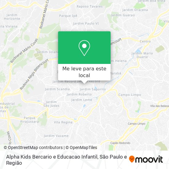 Alpha Kids Bercario e Educacao Infantil mapa